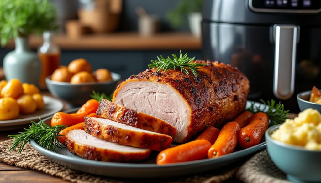 découvrez notre recette de rôti de porc à l'air fryer, une méthode de cuisson qui garantit tendreté et saveurs incomparables. préparez un plat savoureux en un rien de temps avec cette technique de cuisson facile et rapide.