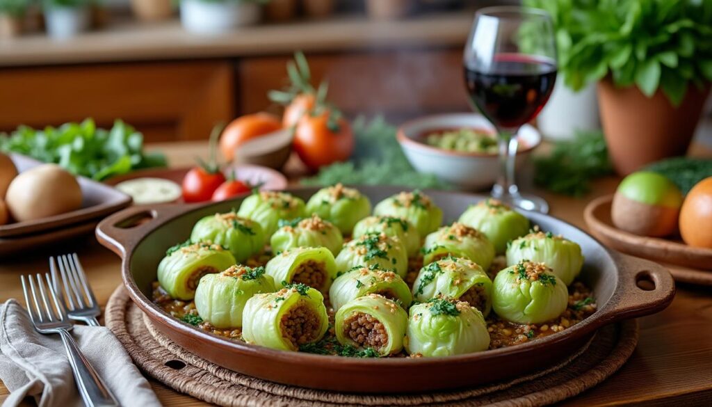 découvrez la recette traditionnelle du chou farci, un plat délicieux et réconfortant à partager en famille. apprenez à préparer ce mets savoureux qui allie légumes et viande dans une harmonie de saveurs, idéal pour vos repas conviviaux.